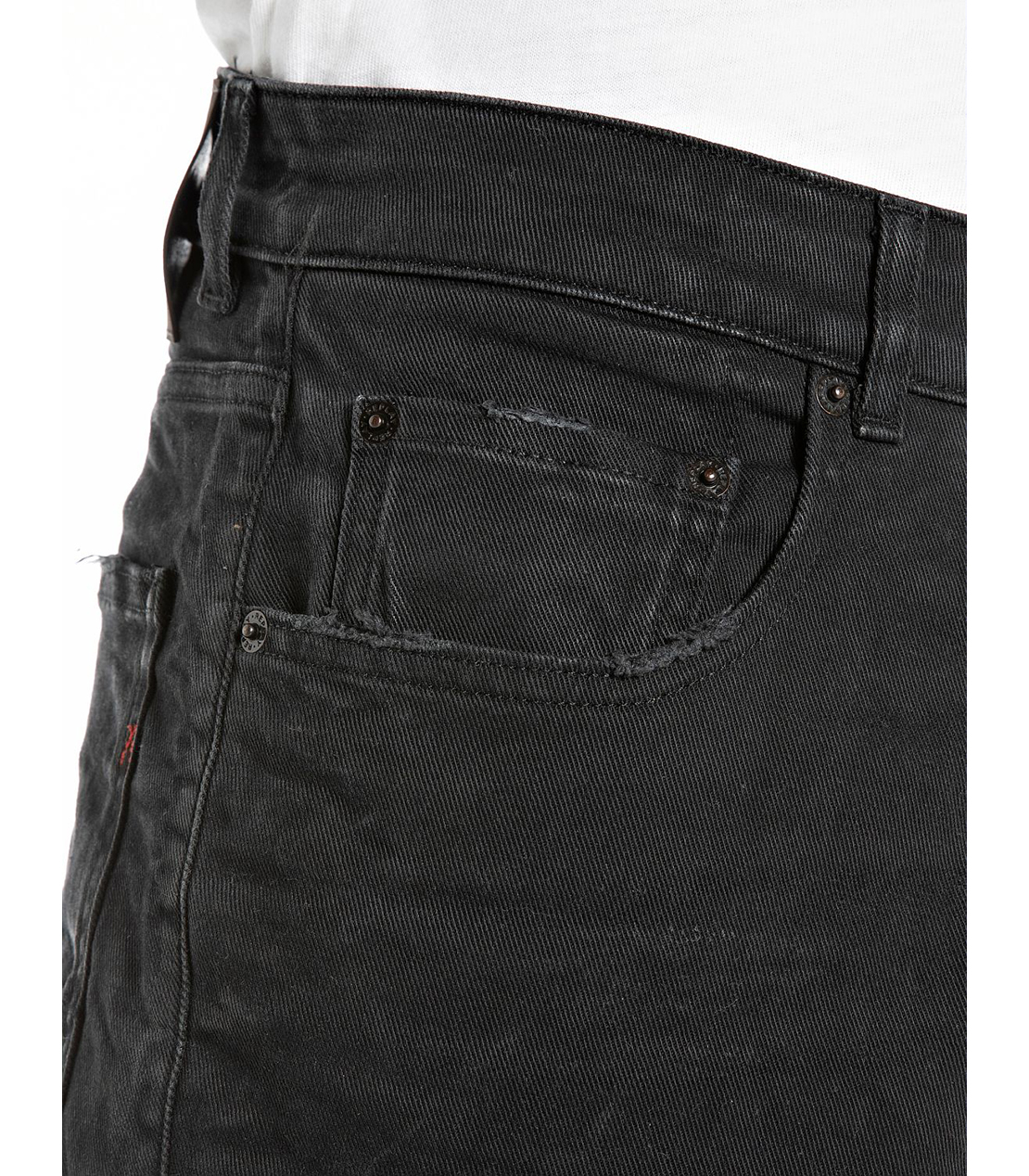 NEW ブーツカットCLEY ブラックオーバーダイストレッチデニム 詳細画像 ブラック 7